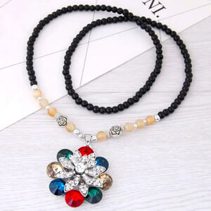 Bohemian Rice  beads vintage necklace
